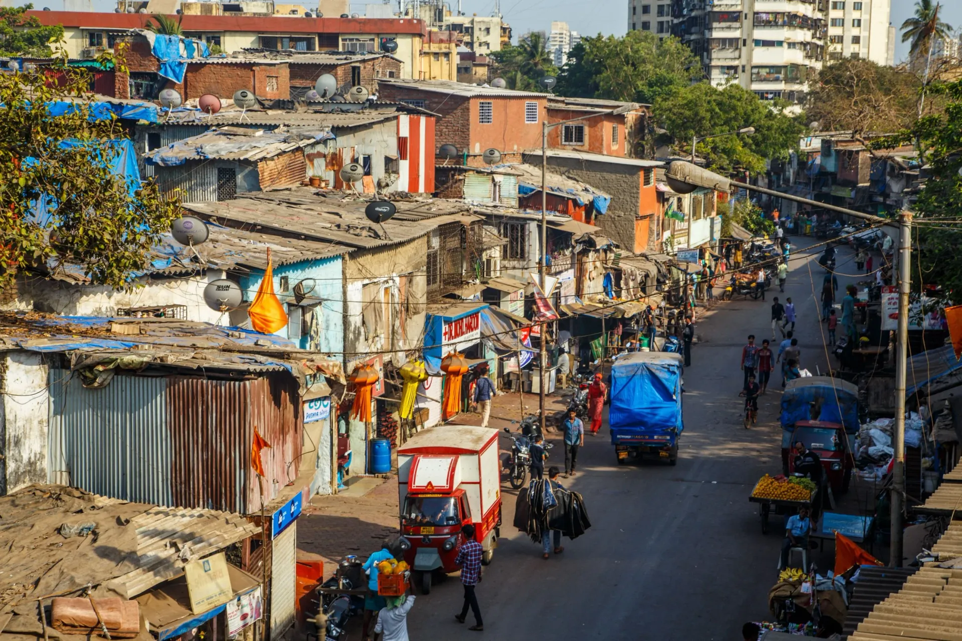 A street in Dharavi, Mumbai